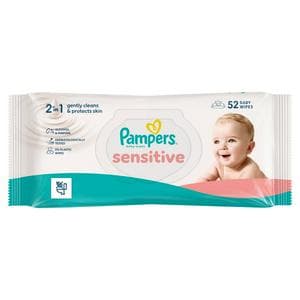 Pampers Sensitive 52 x Plastic Free Baby Wet Wipes