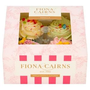 Fiona Cairns 4 x Golden Sponge Confetti Cupcakes