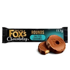 Fox's Chocolatey Rounds 117g Salted Caramel Biscuits