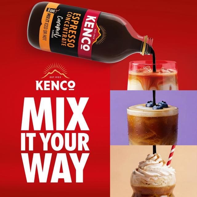 Kenco 485ml Caramel Iced or Hot Coffee Concentrate Espresso Coffee - gallery image 3