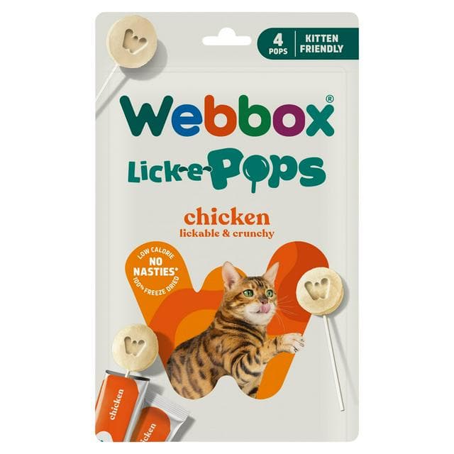 Webbox Lick e Pops 4 x 1.4g Chicken Cat Treats - gallery image 1