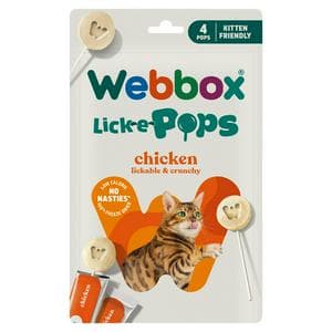 Webbox Lick e Pops 4 x 1.4g Chicken Cat Treats