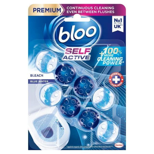 Bloo Self Active 2 x 50g Bleach Toilet Rim Block - gallery image 1