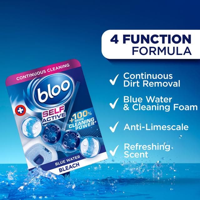 Bloo Self Active 50g Bleach Toilet Rim Block - gallery image 2