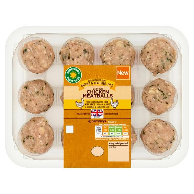 Sainsbury's 12 x British Chicken Meatballs 350g - gallery image 1