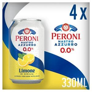 Peroni 4 x 330ml Alcohol Free Beer with Lemon