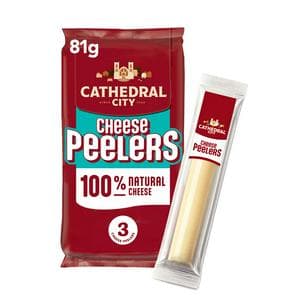 Cathedral City 3 x Mozzarella Cheese Peelers Snacks 81g