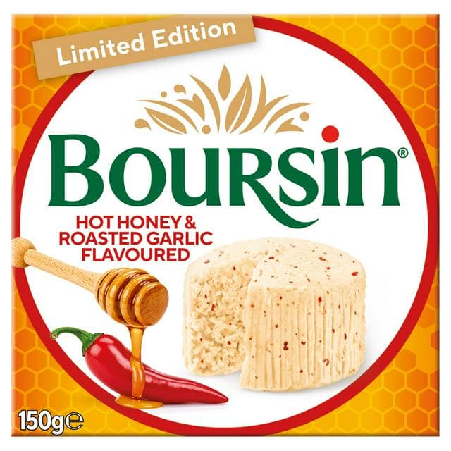 Boursin 150g Hot Honey & Roasted Garlic Flavoured Cheese, Limited Edition - gallery image 1