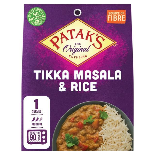 Patak's The Original 250g Tikka Masala & Rice - gallery image 1