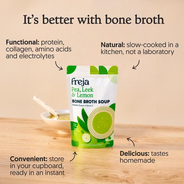 Freja 560g Pea Leek & Lemon Bone Broth Soup - gallery image 5