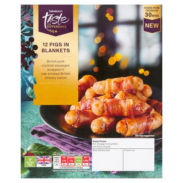 Sainsbury's 240g Pigs in Blankets, Taste the Difference - gallery image 1
