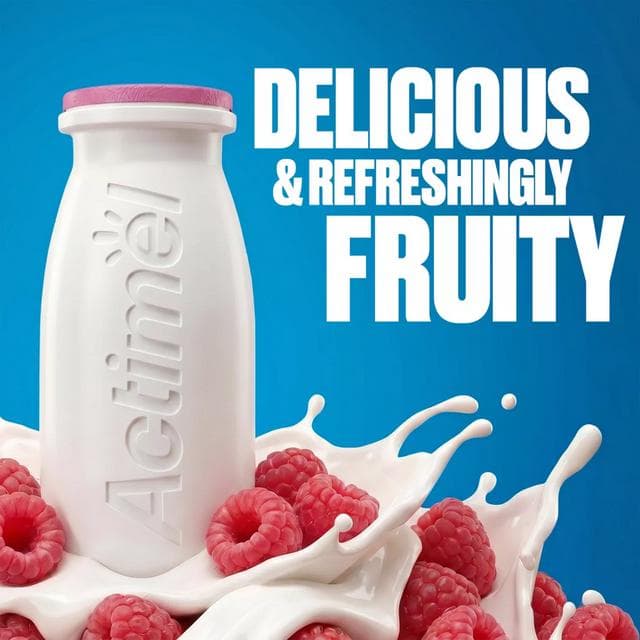 Actimel 8 x 100g Raspberry Immune Support Yoghurt Drink - gallery image 3