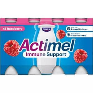 Actimel 8 x 100g Raspberry Immune Support Yoghurt Drink
