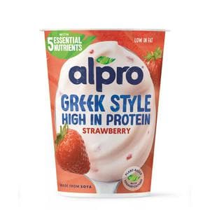 Alpro 400g Low Fat Dairy Free Greek Style Strawberry Yogurt Alternative
