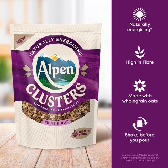 Alpen Clusters 400g Fruit & Nut Granola Breakfast Cereal - gallery image 2