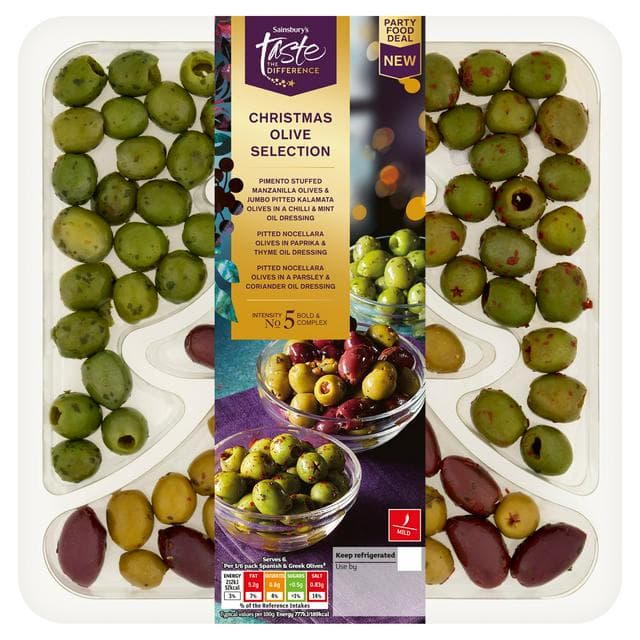 Sainsbury's 320g Christmas Olive Platter, Taste the Difference - gallery image 1