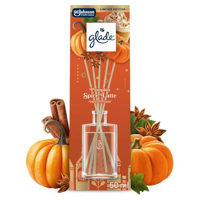 Glade Pumpkin Spice Latte Festive Reed Diffuser, Limited Edition 50ml - gallery image 1