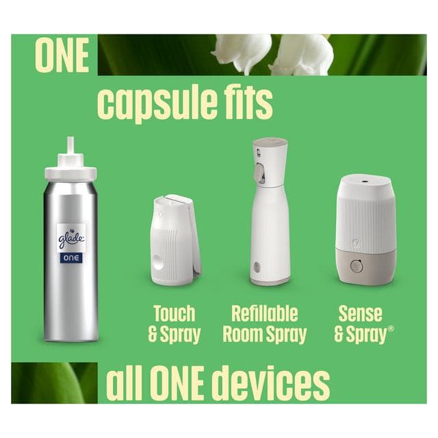Glade One Lily of the Valley Bathroom Starter Kit Touch & Spray Air Freshener 13ml - gallery image 5