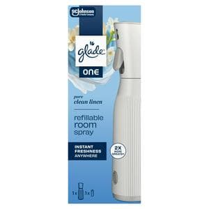 Glade One Pure Clean Linen Starter Kit Refillable Room Spray 13ml