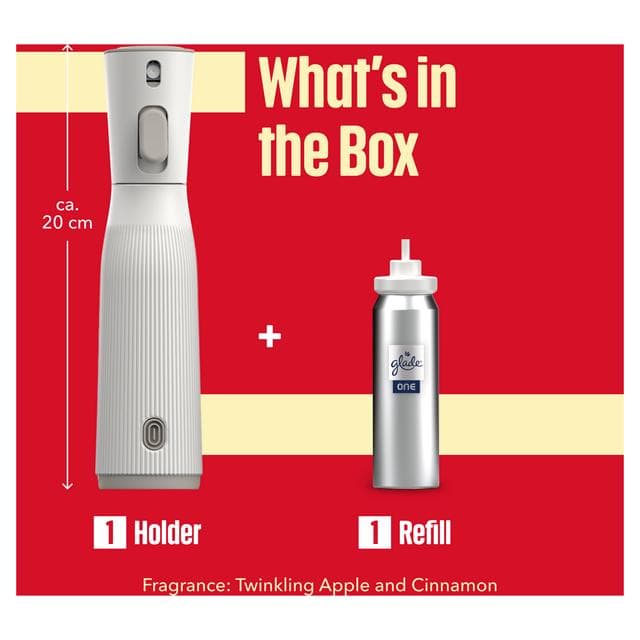 Glade ONE Festive Refillable Room Spray Starter Kit, Twinkling Apple & Cinnamon, 1x13ml - gallery image 6