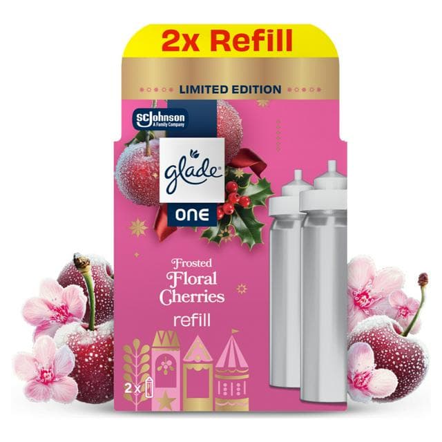 Glade ONE Festive Universal Capsule Refill Pack, Frosted Floral Cherries, 2x13ml - gallery image 1