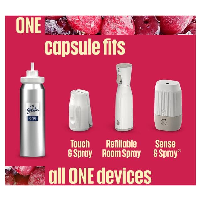 Glade ONE Festive Universal Capsule Refill Pack, Frosted Floral Cherries, 2x13ml - gallery image 4