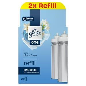 Glade One 2 x Pure Clean Linen Universal Capsule Refill Air Freshener 13ml