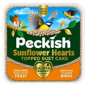 Peckish Sunflower Hearts Topped Suet Cake Bird Treat