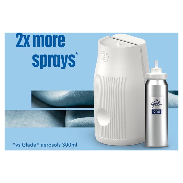 Glade One Pure Clean Linen Bathroom Starter Kit Touch & Spray Air Freshener 13ml - gallery image 6