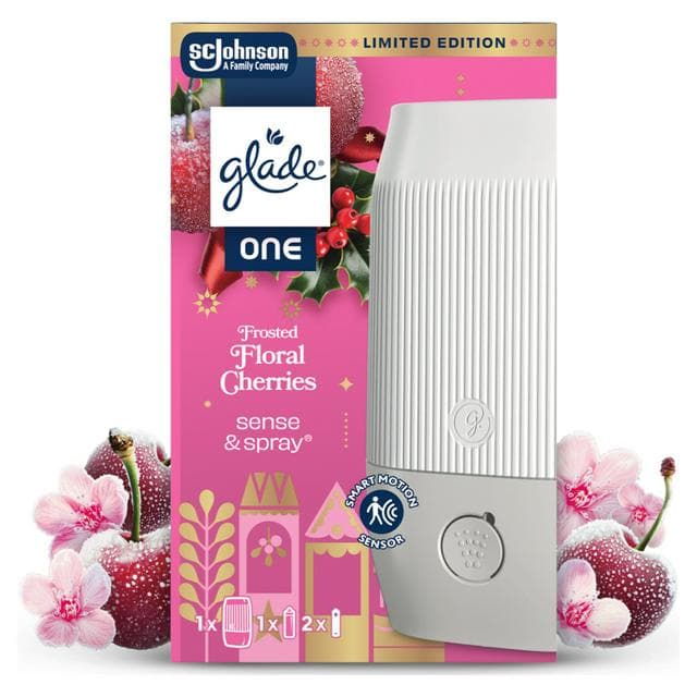 Glade ONE Festive Sense & Spray Starter Kit, Frosted Floral Cherries, 1x13ml - gallery image 1
