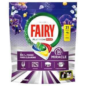 Fairy 30 Minute Miracle Platinum Plus Dishwasher Tablets Nectar 31 Caps