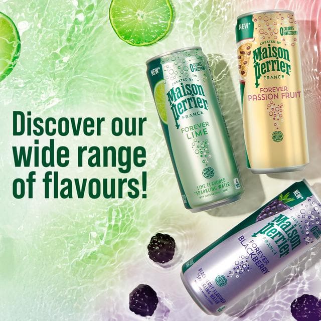Maison Perrier Forever 4 x 330ml Blackberry Lightly Flavoured Sparkling Water - gallery image 4