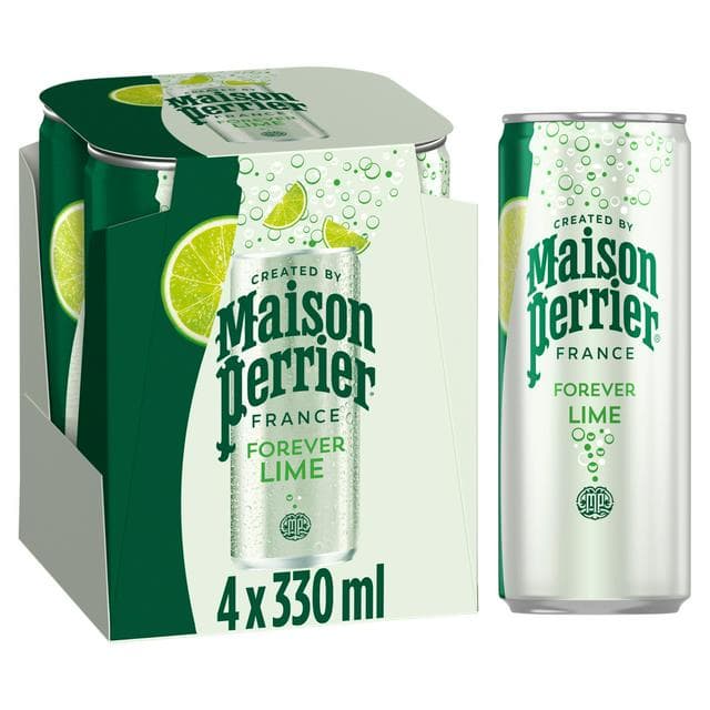 Maison Perrier Forever 4 x 330ml Lime Lightly Flavoured Sparkling Water - gallery image 1