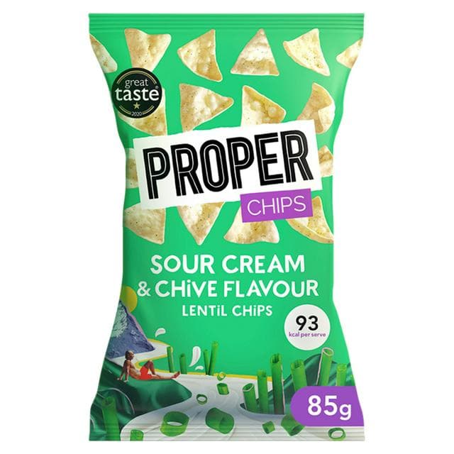 Properchips 85g Sour Cream & Chive Flavour Lentil Chips - gallery image 1