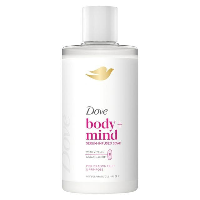 Dove Body + Mind 400ml Pink Dragon Fruit & Primrose Serum Infused Bath Soak - gallery image 1