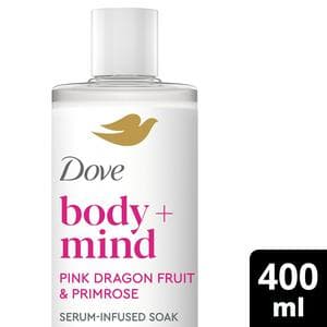 Dove Body + Mind 400ml Pink Dragon Fruit & Primrose Serum Infused Bath Soak
