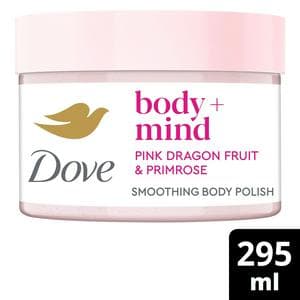 Dove Body + Mind 295ml Dragon Fruit & Primrose Smoothing Body Scrub