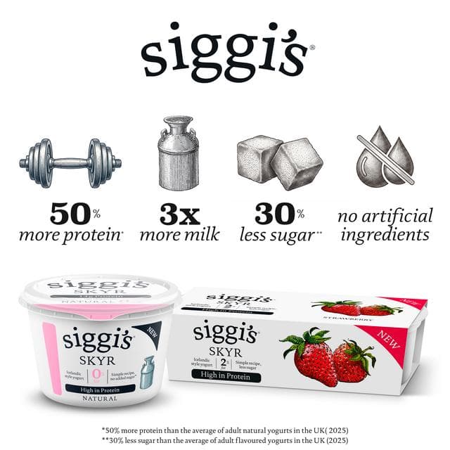 Siggi's Skyr 450g Natural 0% Fat Icelandic Style Yogurt - gallery image 3