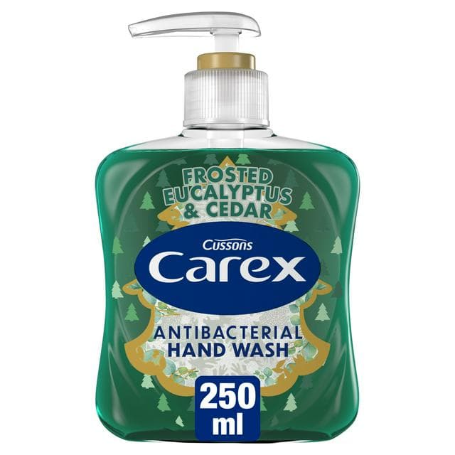 Carex 250ml Frosted Eucalyptus & Cedar Antibacterial Hand Wash, Festive Edition - gallery image 1