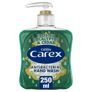Carex 250ml Frosted Eucalyptus & Cedar Antibacterial Hand Wash, Festive Edition