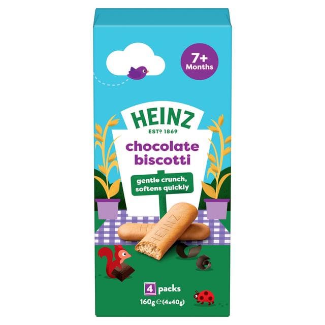 Heinz 160g Chocolate Biscotti Multipack 7+ Months Baby Food Snacks - gallery image 5