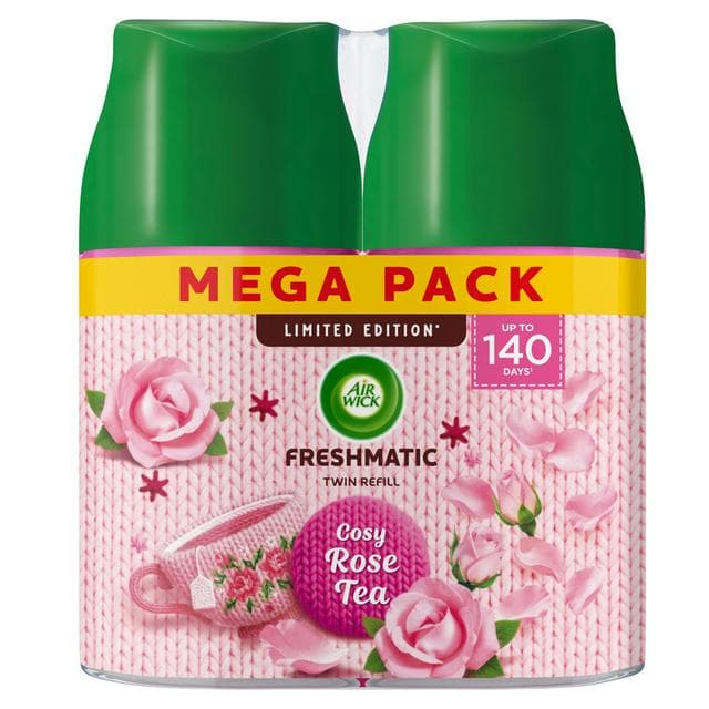 Air Wick Freshmatic Cosy Rose Tea Twin Refill Autospray Air Freshener, Limited Edition - gallery image 1