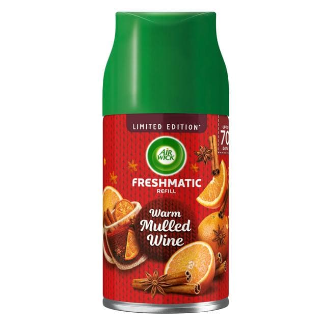 Air Wick Freshmatic Warm Mulled Wine Single Refill Autospray Air Freshener, Limited Edition 250ml - gallery image 1