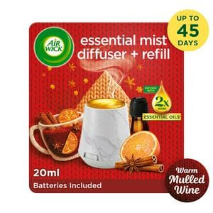 Air Wick Essential Mist Warm Mulled Wine Diffuser Kit, Limited Edition 20ml