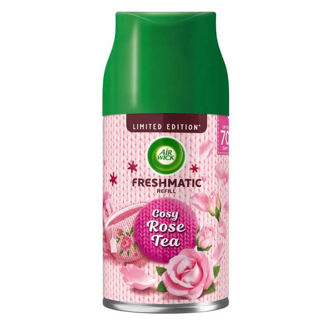 Air Wick Freshmatic Cosy Rose Tea Single Refill Autospray Air Freshener, Limited Edition 250ml - gallery image 1
