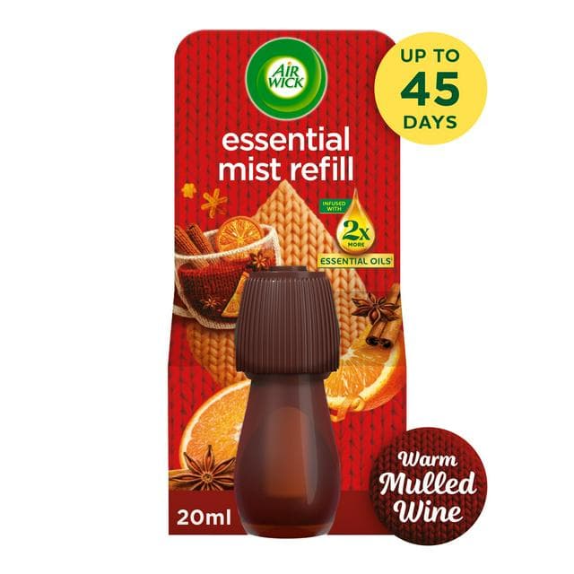 Air Wick Warm Mulled Wine Essential Single Refill Mist Diffuser, Limited Edition 20ml - gallery image 1