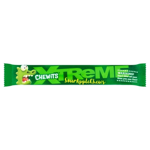 Chewits Xtreme 34g Extreme Sour Apple Chews - gallery image 1