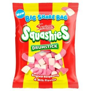 Swizzels 330g Original Raspberry & Milk Flavour Squashies Sharing Bag