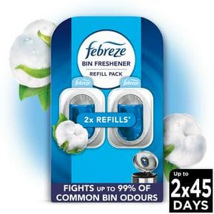 Febreze Bin Freshener 2 x Cotton Fresh Gel 4.88ml
