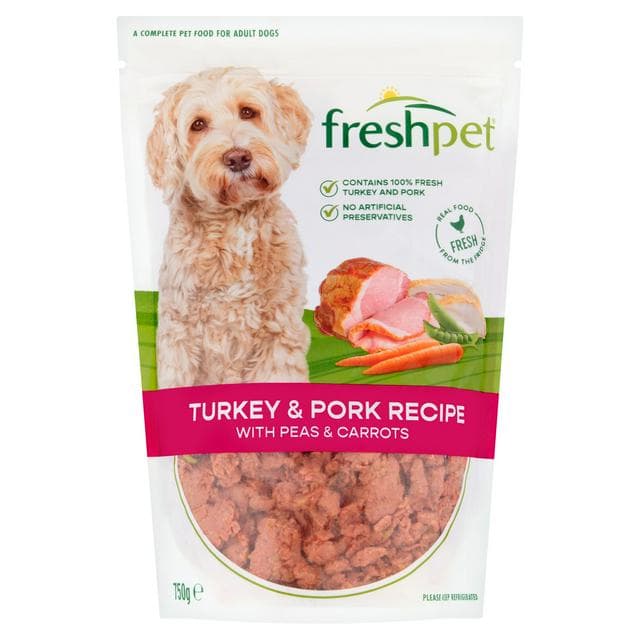 Freshpet 750g Turkey & Pork Recipe with Peas & Carrots Fresh Dog Food - gallery image 1